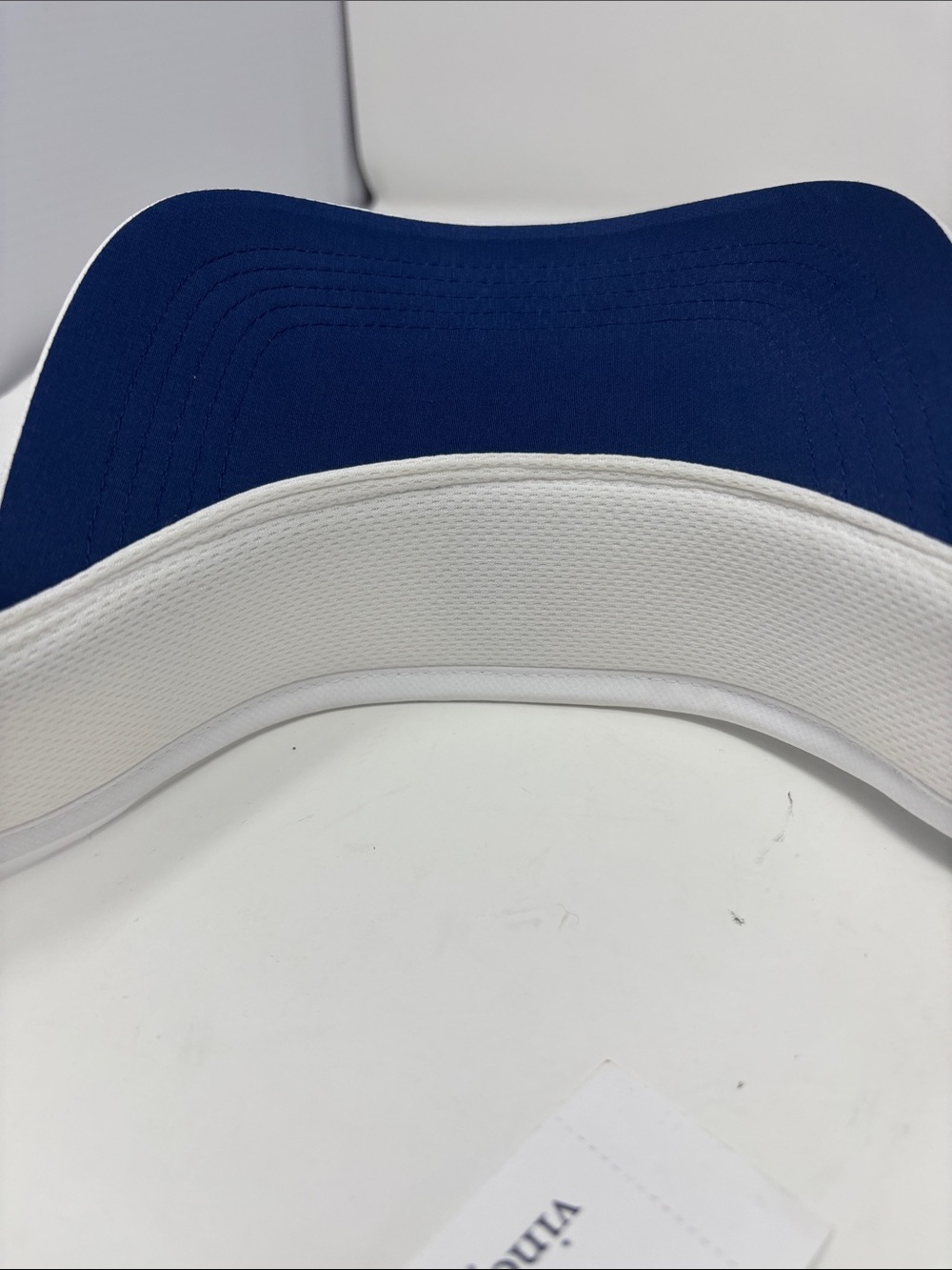 Vineyard Vines White Visor with Red & Navy Whale Logo - Picture 6 of 7